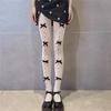 New Bowknot Hollow Out Pantyhose Sex Thin Summer Autumn Ins Tide Lace Tights Black White Fishnet Silk Stockings Woman