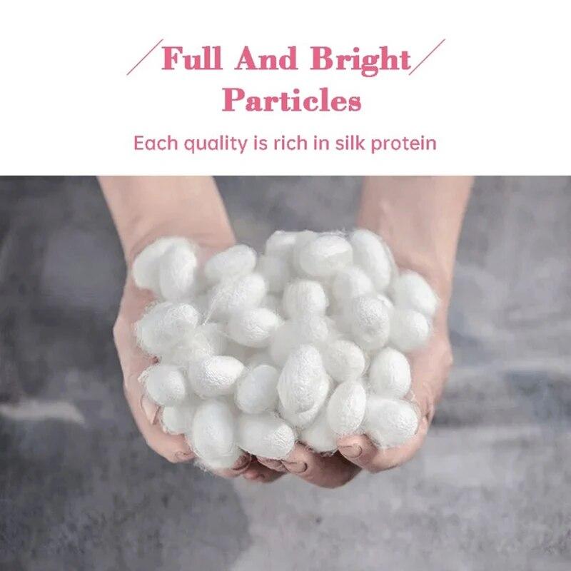 30pcs Organic Natural Silk Cocoons Cleanser Silkworm Balls Scrub Purifying Acne Anti Aging Whitening Cleaning Face Care