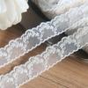 4meters/lot 2.5cm White/beige Cotton Mesh Lace Trim Flower Embroidered Lace Accessories DIY Decorative Fabric