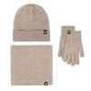 Winter scarf warm three-piece hat scarf gloves three-piece knitted velvet thickened cold-proof wool set