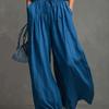 Sommer ärmelloses 2-teiliges Outfit für Damen, lässiges Crop-Cami-Top und weite Hosen, Loungewear-Partnerlook-Sets mit Taschen