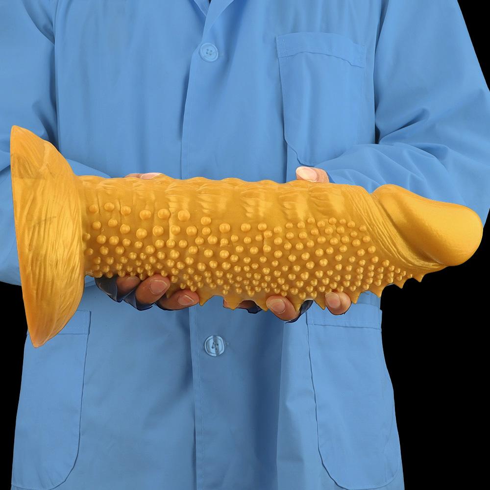 Extra Large Gold Soft Silicone Realistic Dildo Anal Plug Adult Sex Toy Fisting Big Dick Penis