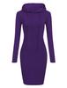 2026 Autumn/Winter European American Women's Solid Color Hooded Long Sleeve Dress