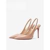 Soleist Heeled Sandals Red Shiny Bottoms Naked Color Luxury Hollow New Elegant High Heels Sexy Slingbacks Ladies Shoes Women Shoes