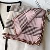 New Overlock Versatile Plaid Scarf for Women Autumn and Winter High End Atmosphere with Coat and Warm Scarf
