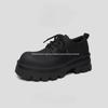 2025 Unisex Thick Sole Leather Derby Shoes - Height Increasing Casual Footwear