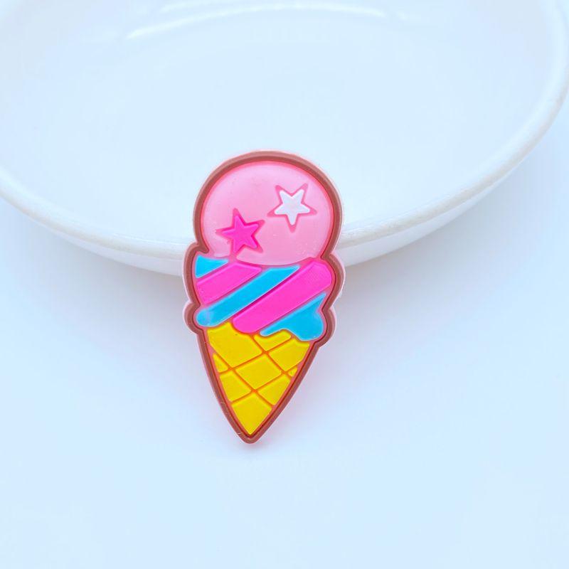 10/20 Stück Niedliche Eiscreme-Serie PVC Flexibler Kleber Flache Rückseite DIY Scrapbooking Verzierung Handy Basteldekoration Schreibwaren