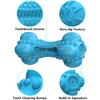 SCHITEC Squeaky Dog Chew Toy, Tough Durable Natural Rubber Bone with Toothbrush, Indestructible for Aggressive Chewers Large Medium Breed Teeth