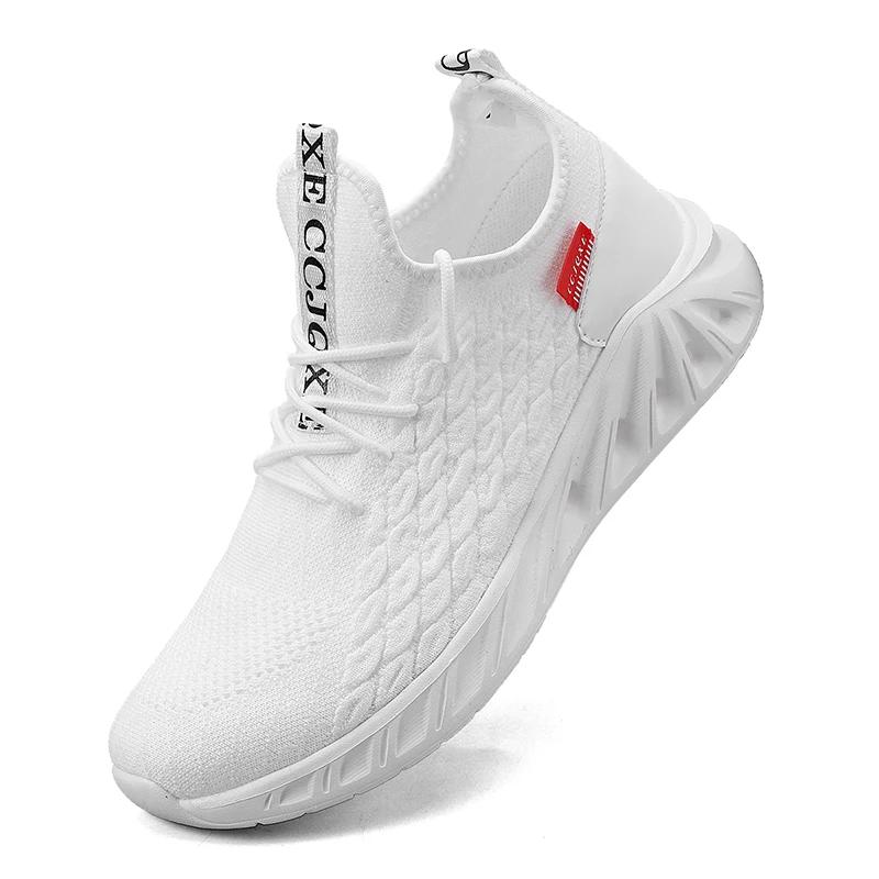 Fashion Men Casual Shoes Breathable Sneakers Flats Mens Walking Shoes Athletic Jogging Running Mesh Lightweight Sport Shoes