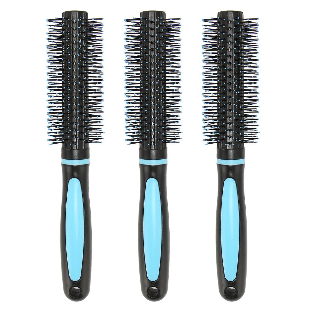 3pcs Round Hair Brush Scalp Massage Reduce Hair Pulling Curling Roll Hairbrush Roller Comb for Salon Home Use