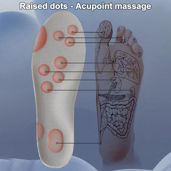 4D Cloud Comfort Insoles with Arch Support Shock-Absorbing Breathable Shoe Inserts for Men Women Non-Slip Anti-Odor Foot Protection Insoles for