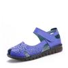 Leather New Summer Fish Mouth Women's Sandals Hollow Hole Soft Sole Comfortable Flat Bottom Breathable Women's Shoes Non-slip