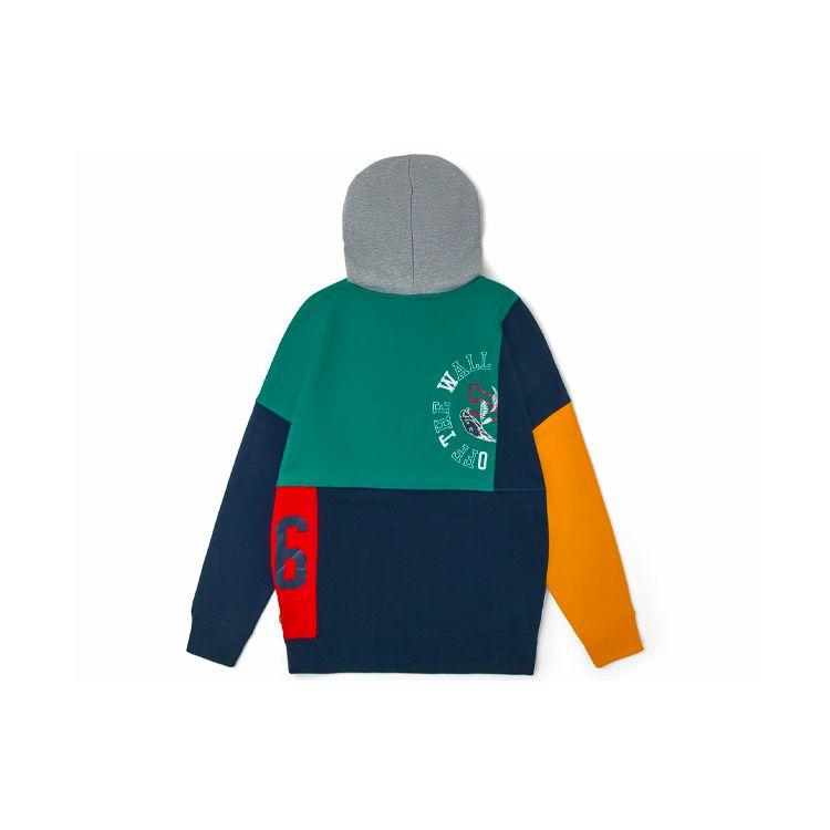 Vans Varsity Logo Patchwork Hoodie Unisex Tops Navy VN0A54L2LKZ
