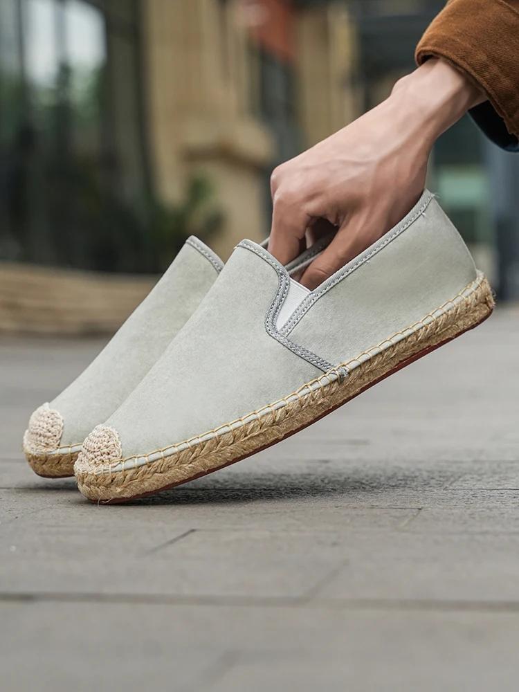 Men Blue Denim Canvas Shoes Social Shoe Male Casual Loafers Designer Shoes Breathable Comfortable Summer Shoe Fashionable Lazy