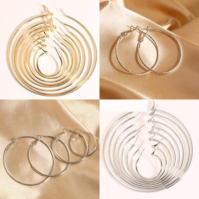 Trendy Large Rhinestone Hoop Earrings, 925 Silver Needle, European & American Style