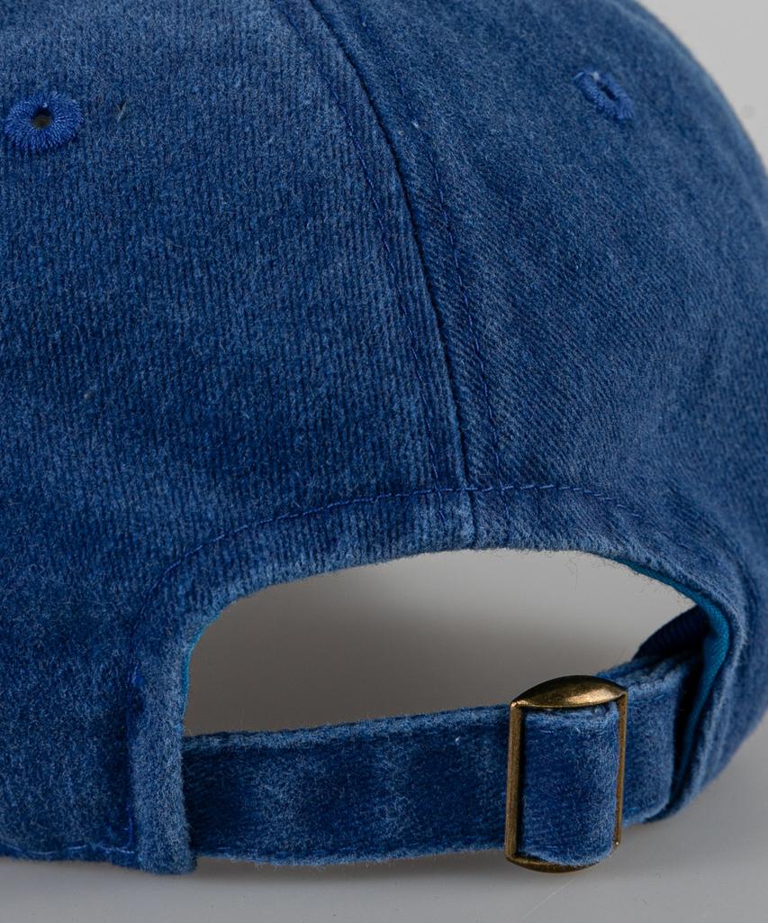 Bichiseuaenkeulim New York Usa Stone-Washed Ball Cap-Blue