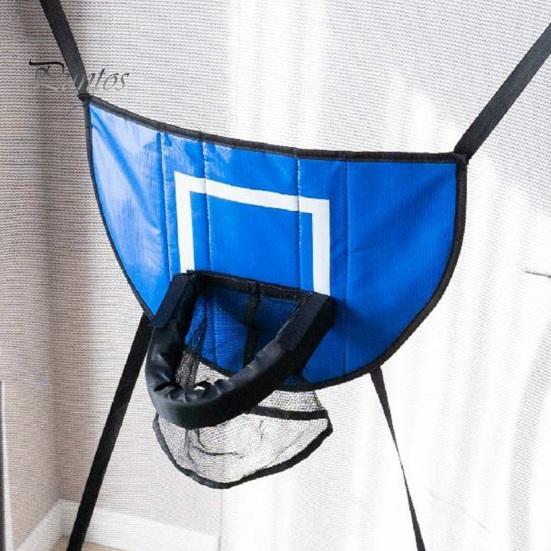 1 sada trampolínového basketbalového koše se 3 mini míčky, opěrka a pumpa odolná vůči povětrnostním vlivům Snadno sestavitelná dětská sportovní zábava Trampolínové příslušenství pro