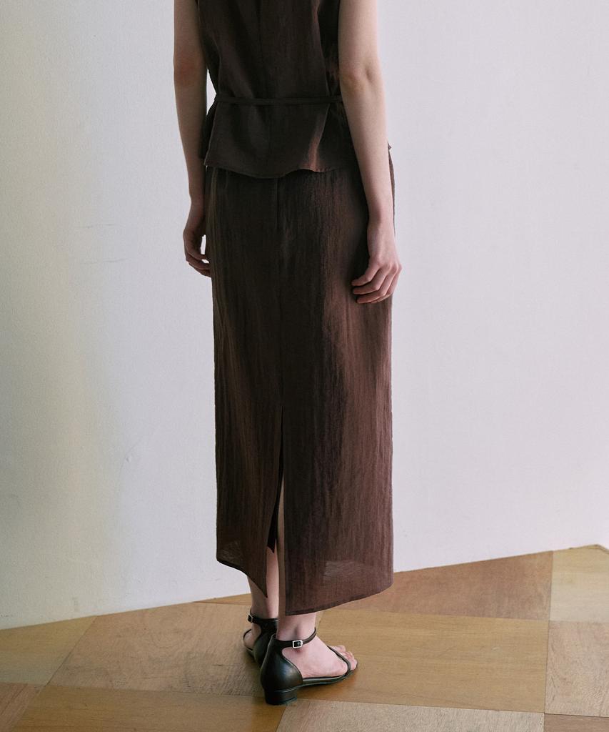 Lamerei Linkle Sheer H-Line Maxi Skirt[Lmbfspsk413]-2Color