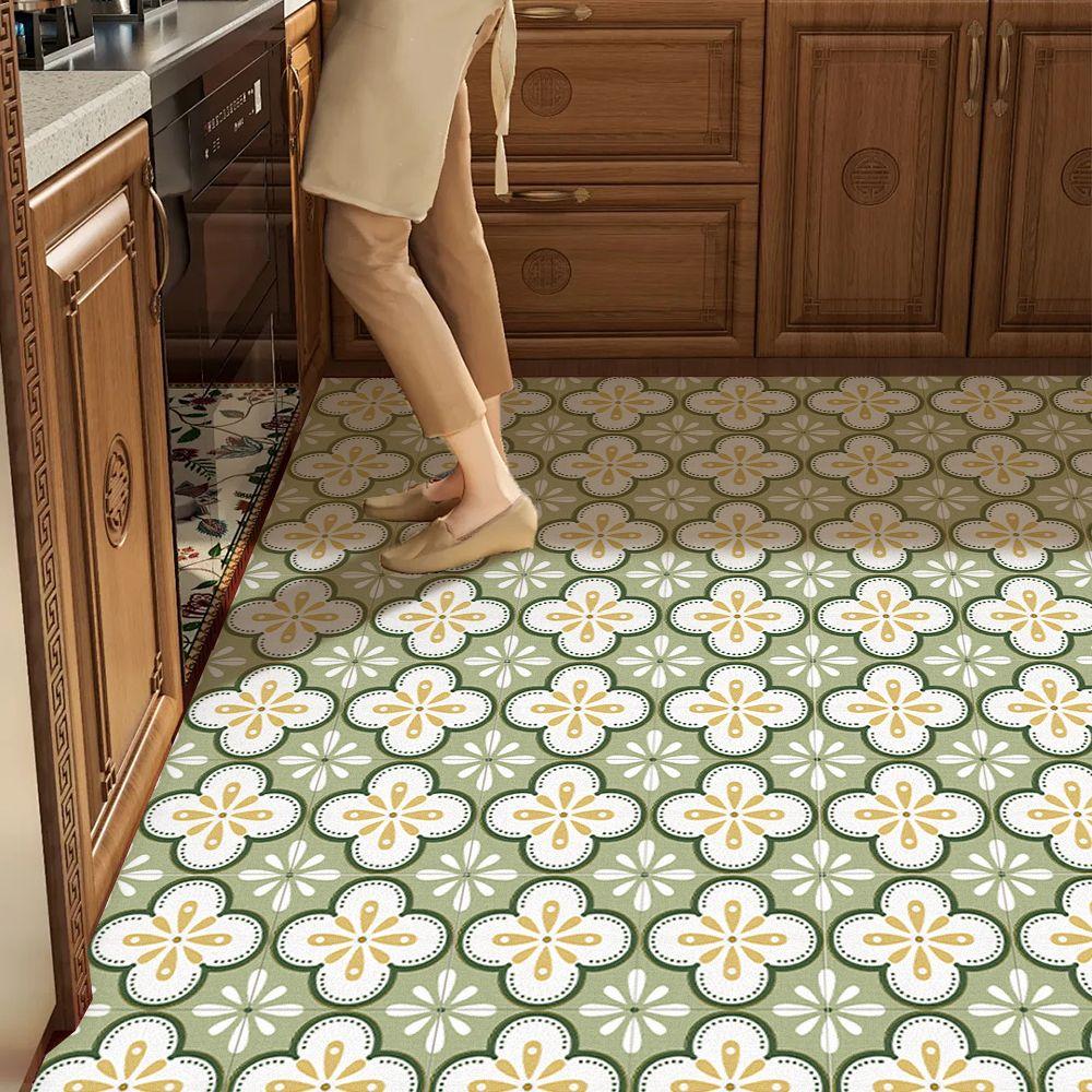 Kitchen Floor Mat Vinyl Carpet Pvc Leather Mats Waterproof Oil-proof Large Rug Home Decoration Non-slip