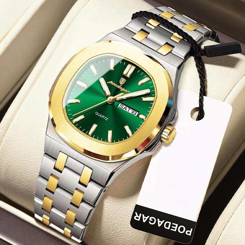 Watch For Woman Luminous Date Week Square Ladies Watch Stainless Steel Quartz Women's Watches Female Reloj
