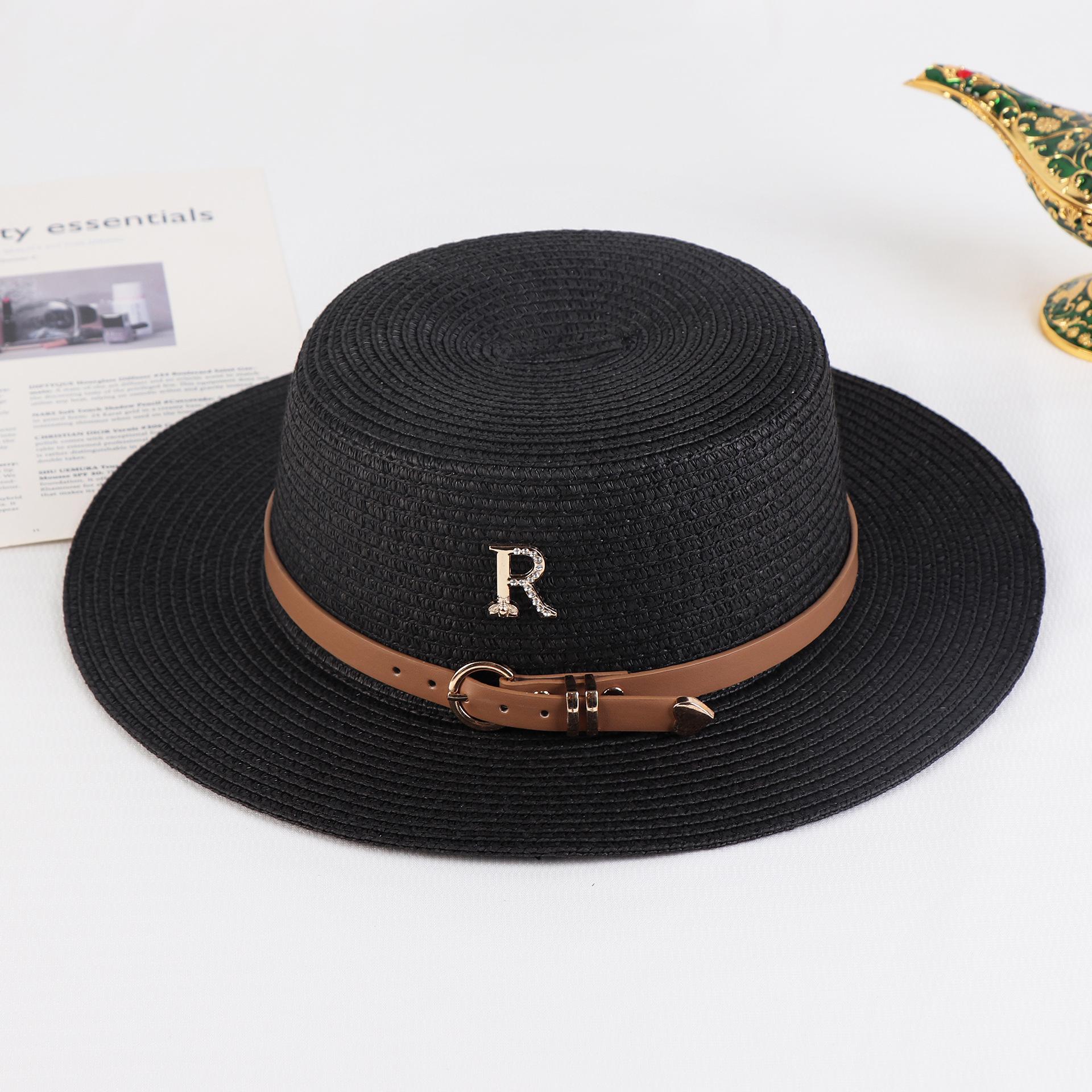 

Women s Summer Straw Fedora Hat with Belt - Sunshade & UV Protection One Size