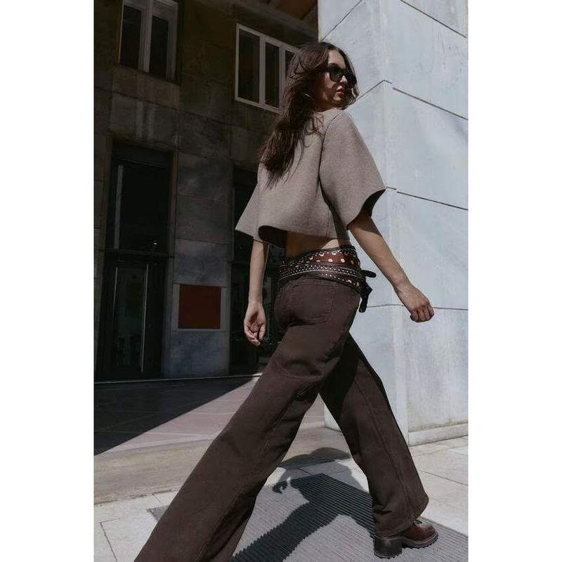 Za New Fall Women's Clothing 2025 Fashion Wind Fashion Bag Cloth Button Knitting Outwear 6771132 737