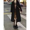 Womens Wool Blend Coat Longline Tailored Fit Elegant Office Chic Winter Outerwear