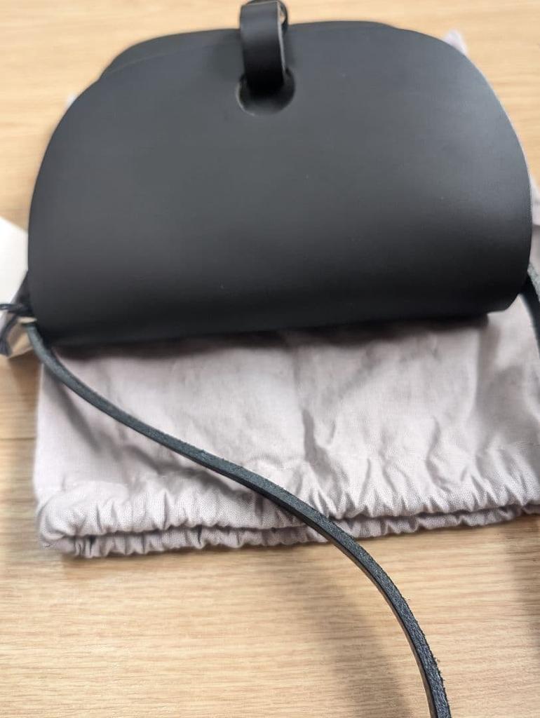 Mimi Berry Leo Leather Shoulder Bag Crossbody Pouch Handbag Black