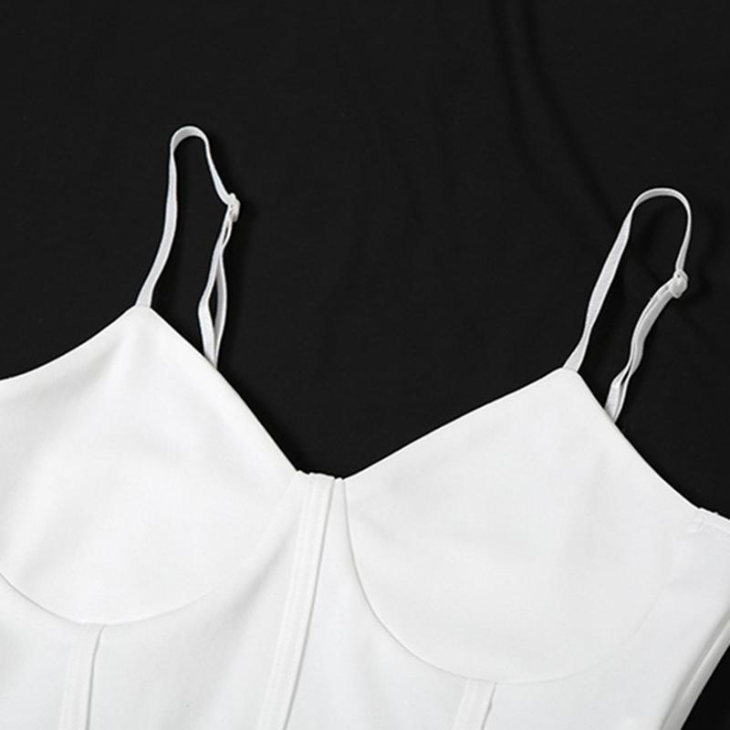 Summer Women Y2k Crop Tops Ladies Sleeveless Asymmetrical Ruffles Tank Top Lace Hem Slim Tanks Tops Shirts Streetwear