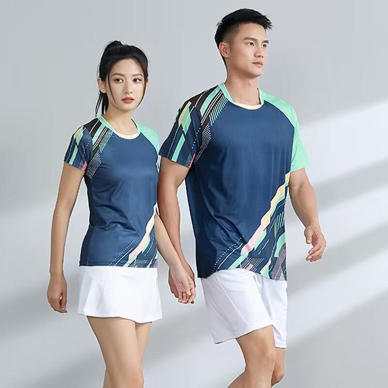 Football Training Clothes Manufacturers Wholesale Game Uniforms Summer Quick-drying Badminton Uniforms Set Men's and Women's Breathable Table Tennis 