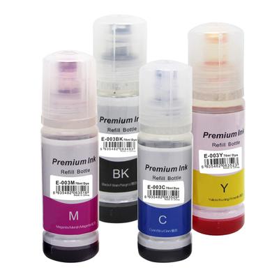 Compatible For Epson 003 Printer L4158 L3110 L3116 L3150 L3156 L5190 L5196,70ml Inkjet Ink Pigment Ink Replacement