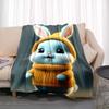 3D Cartoon rabbit pattern printed blanket for living room bedroom home decor children's room bed blanket picnic blankets Luxury