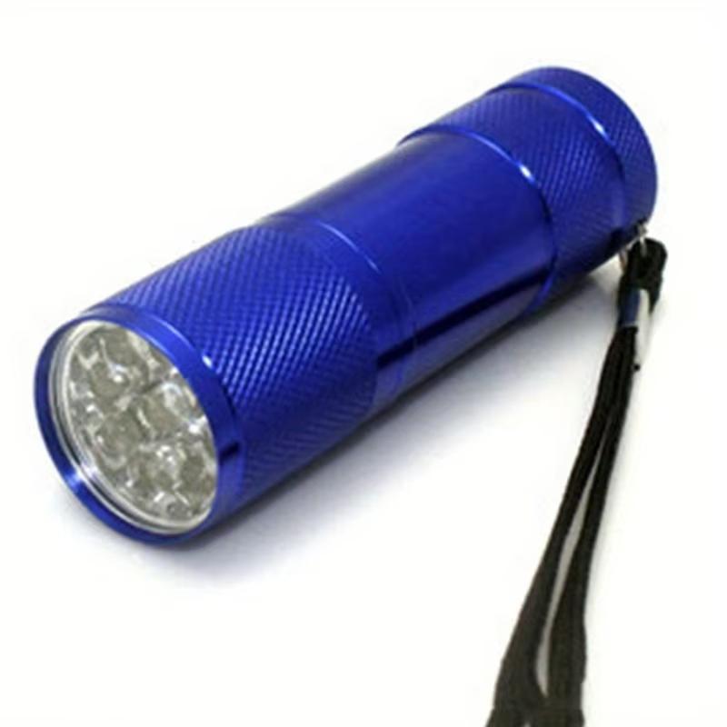 Portable Ultra Violet Blacklight 9 LED UV Flashlight Torch Light Lamp Mini Aluminum UV flashlight