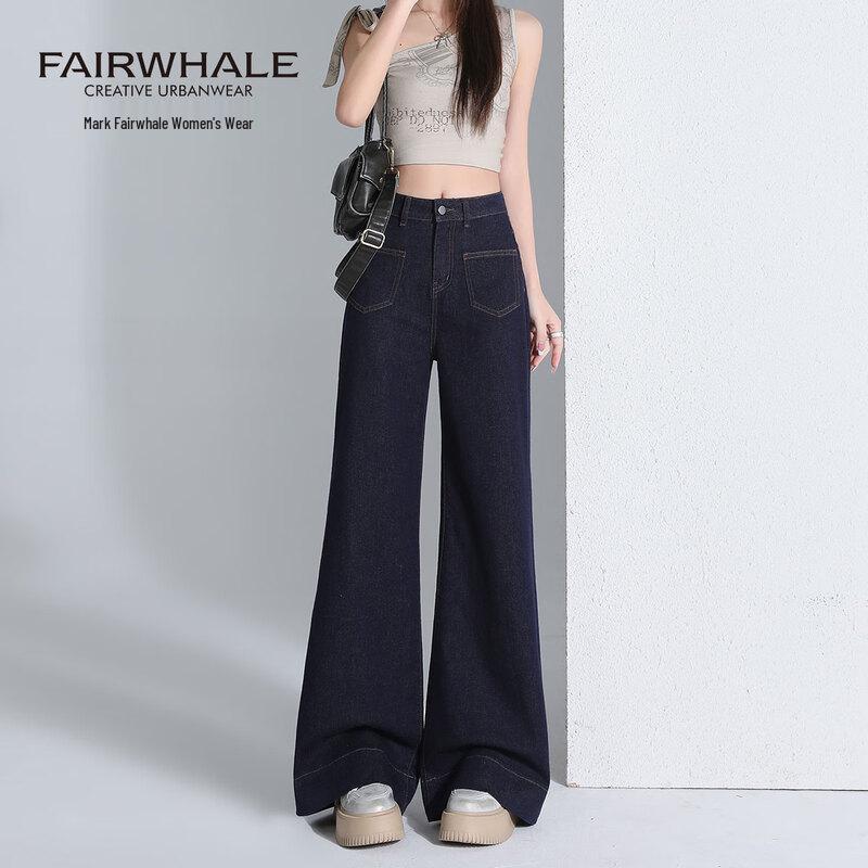 Mark Fairwhale Women s American Retro Wide-Leg Denim Jeans S