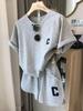 Women's Summer Casual Sports Two-Piece Set: Stylish Short Sleeve Top and Shorts