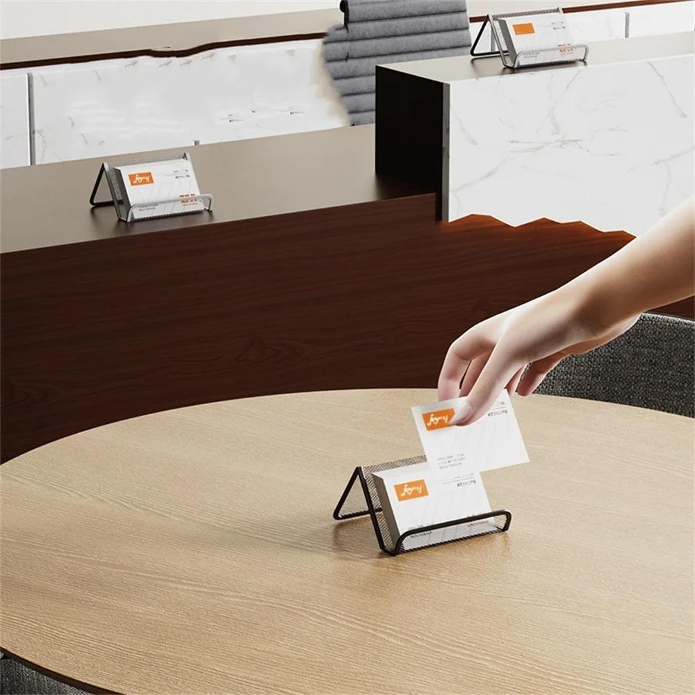 Suport Portabil din Plasă pentru Cărți de Vizită Raft Metalic pentru Depozitarea Cărților Suport de Înaltă Calitate pentru Cărți de Nume