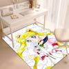 Cute cartoon theme Sailor Moon Tsukino Usagi cartoon rug Multifunctional household anti-slip decorative door mat, outdoor floor mat, and carpet Y14