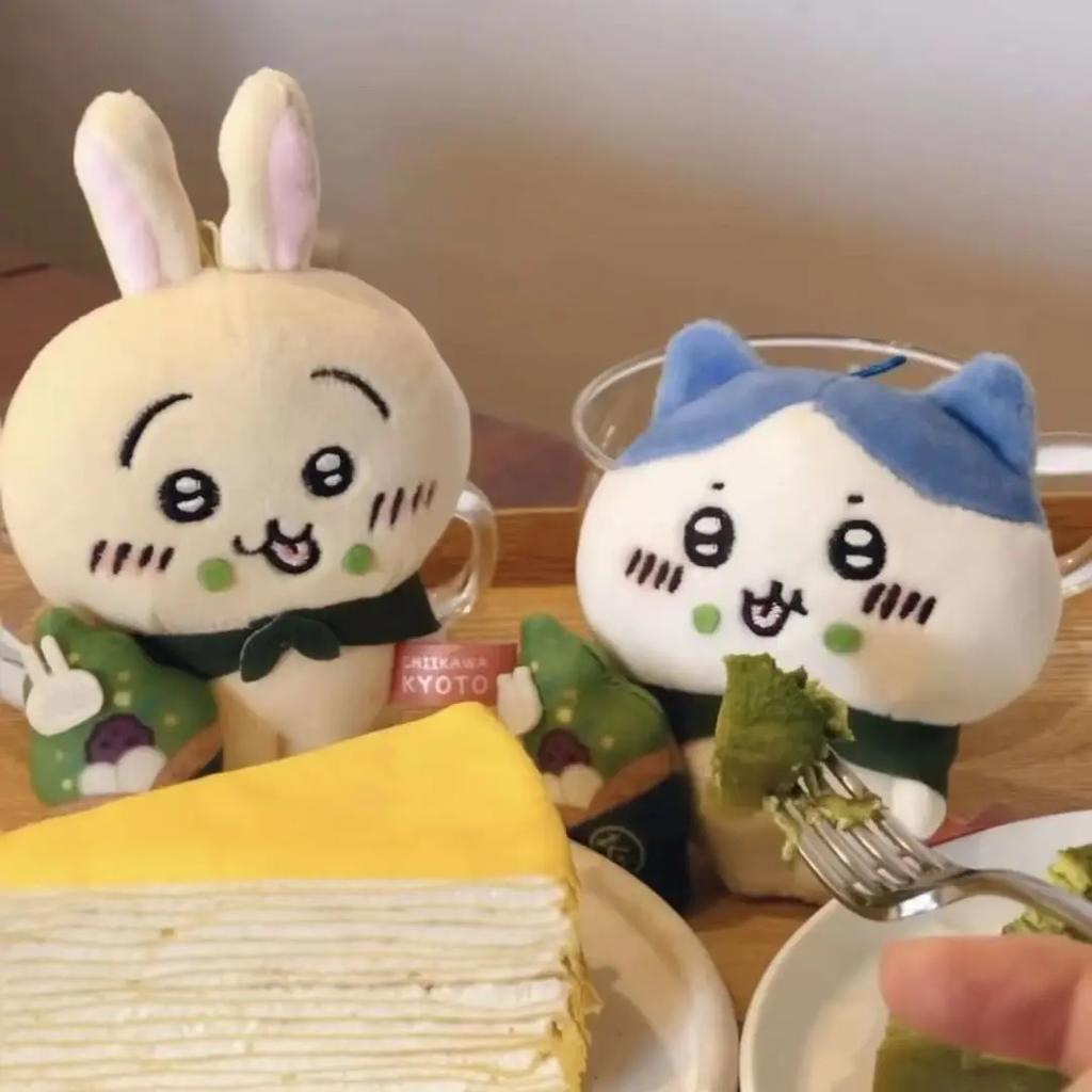 Cute Matcha Chikawas usagi Plush Doll Lake Biwa Limited Bag Pendant Usagi Hachiware Plush Toy Pendant Keychain Pendant Girl Gift