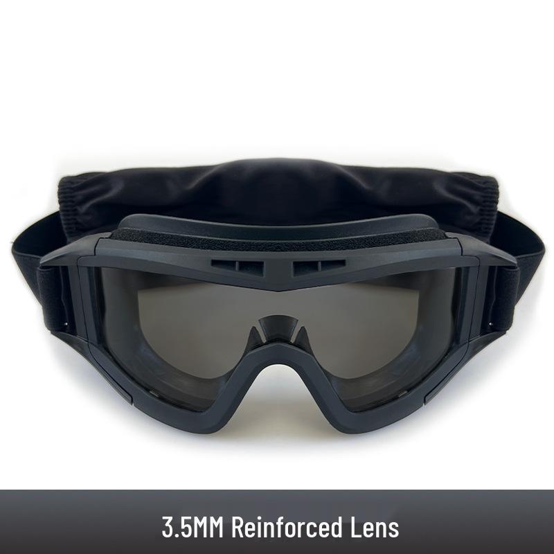 Impact-Resistant Tactical Combat Goggles - Windproof & Sandproof Shooting Glasses for Outdoor Use