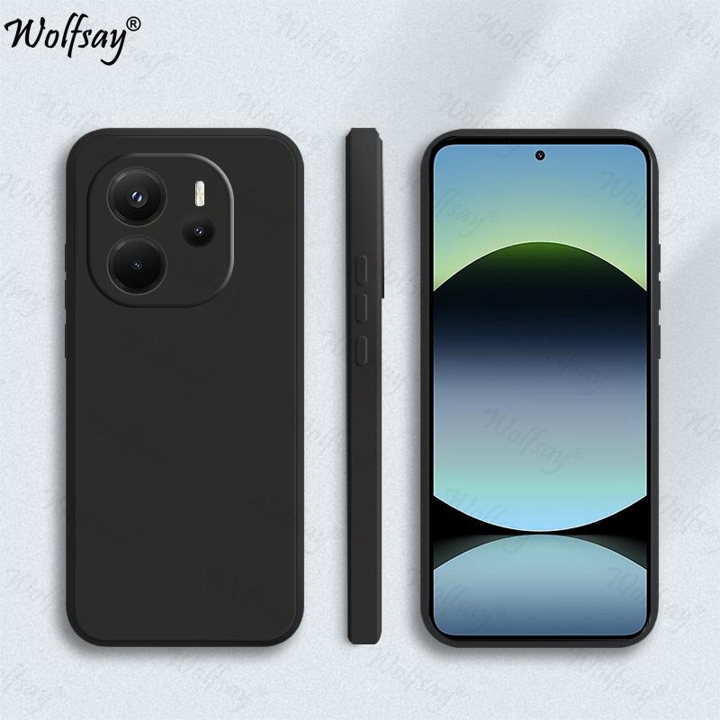 Candy Case For Xiaomi Redmi Note 14 4G Case Soft Original Liquid Silicone Back Case Redmi Note 14 4G Cover For Redmi Note 14 4G