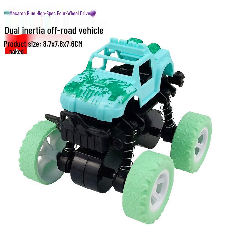 Children's Toy: Inertia-Powered 4WD Stunt Off-Road Vehicle