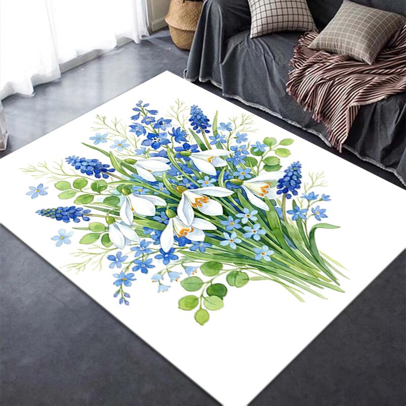 2025 New Flower Carpet Rug for Living Room Bedroom Home Sofa Decoration,Kids play Non-slip Floor Mat