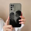 For Oppo Reno6 7 8 10 Pro Lite 6z 7z 8z Phone Cover Fashion Oil Painting Black Cat Patterns Soft Casing Screen Protector Anti Slip Shell For Oppo Case
