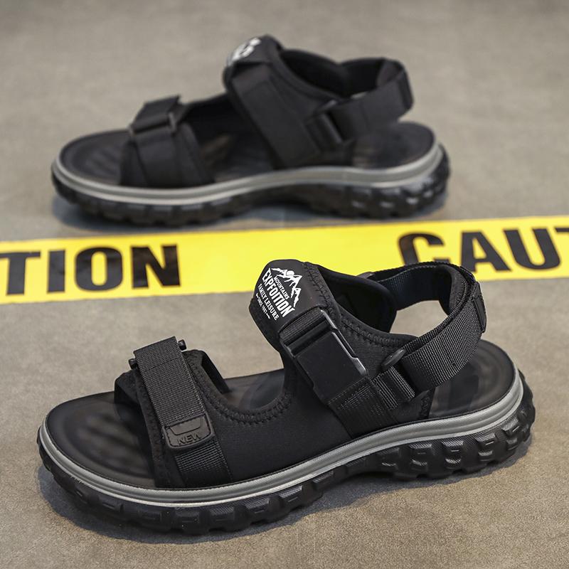 Premium Men's Classic Fashion Sandals Outdoor Non-Slip Men's Hiking Sandals Comfortable Wear-Resistant Rubber Roman Shoes