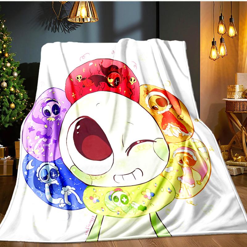 Colorful Cartoon Dandy Blanket Flannel Throw for Sofa, Indoor, Camping, Living Room, Office, Chair, And Bed Soft Birthday Gift