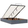 Ottoman Bed with Mattress & LEDs Dark Grey 120x200 cm Velvet