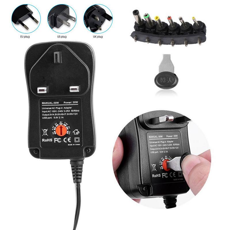 4.5V 9V 6V 7.5V Adaptateur Universel dalimentation 30W AC//DC 3V 12V 1.5A r/églable