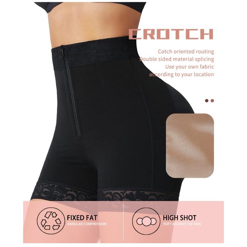 Women S Plus Size Tummy Control Shapewear Pants Zipper Butt Lifting Slimming Pants