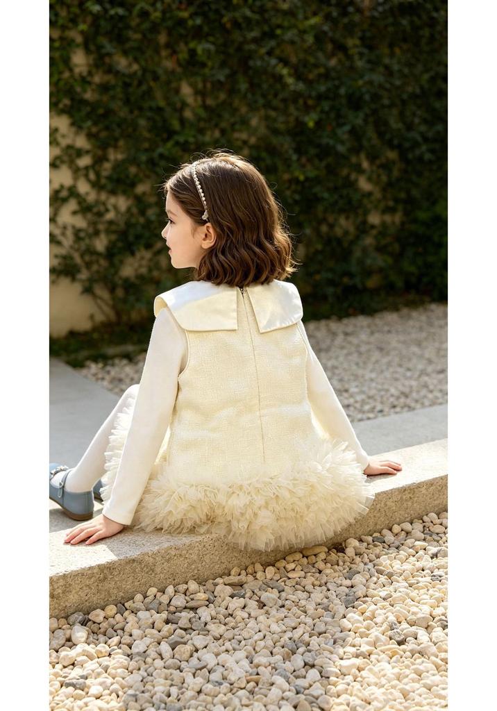 2026 Spring/Autumn Coco Style Girls' Puffy Skirt Princess Dress: Elegant Baby Banquet Attire