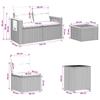 Sofa Set 8 Pieces Beige and Cream White Poly Rattan and Steel
